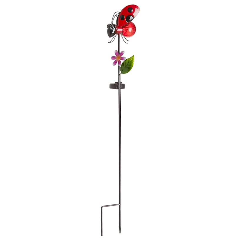 Solar Garden Stakes with Insect Designs – Ladybug, Butterfly, and Bee#select-stake_ladybug