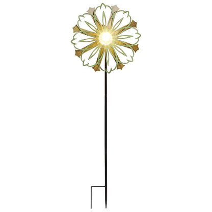 Solar-Powered Wind Spinner – Multi-Color Copper and Blue for Gardens