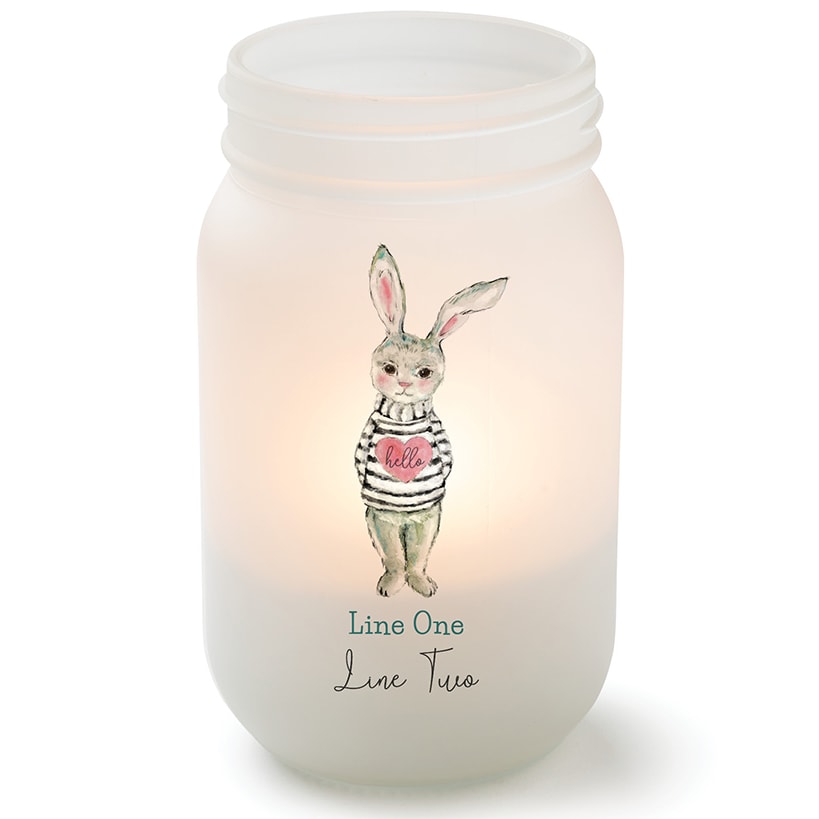 Personalized Some Bunny Loves You Mason Jar Votive