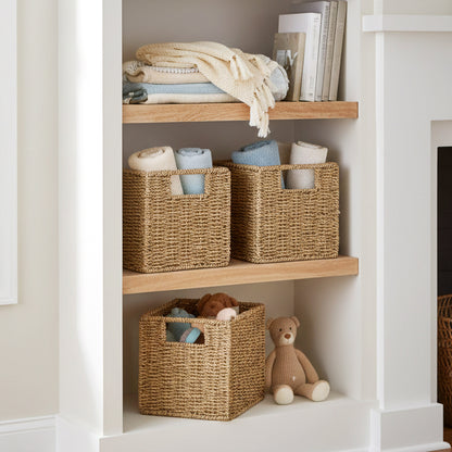 Space-Saving Set of 2 Storage Baskets for Effortless Organization