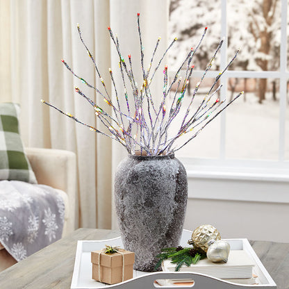 Lighted Winter Branches - 3 Piece Set - Multi Color