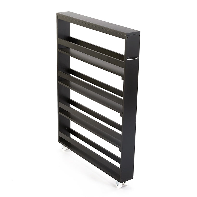 Hidden Spice Rack - Storage on Wheels for In Between Fridge & Counter