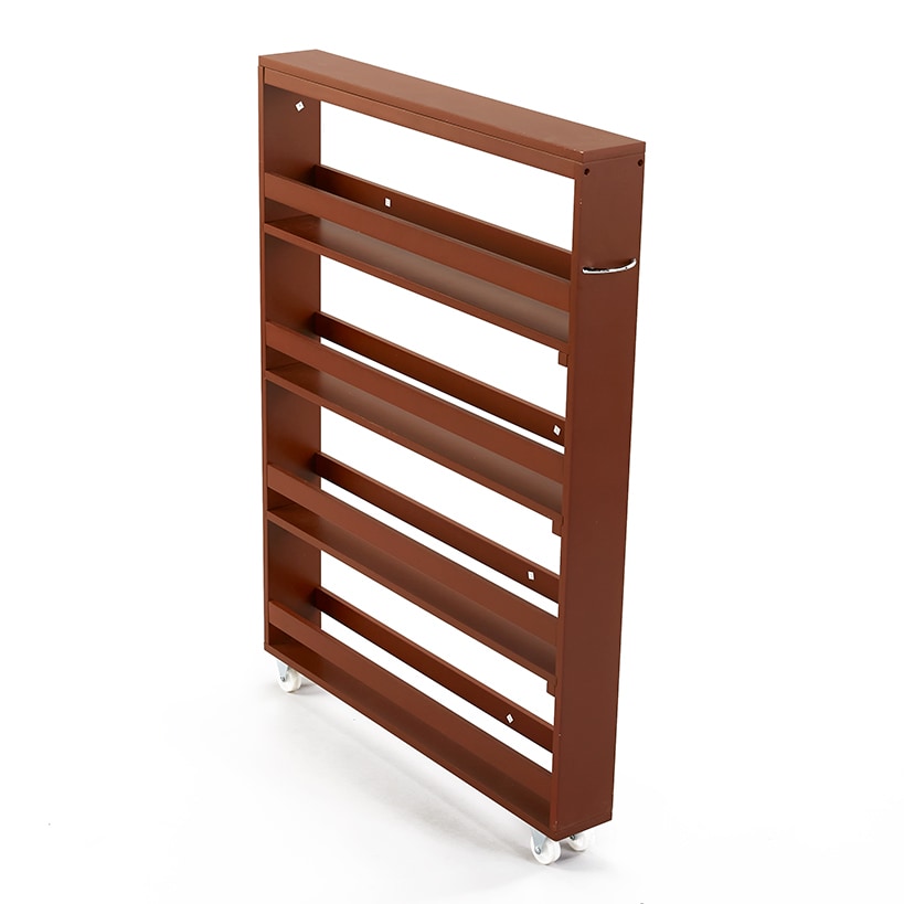 Hidden Spice Rack - Storage on Wheels for In Between Fridge & Counter