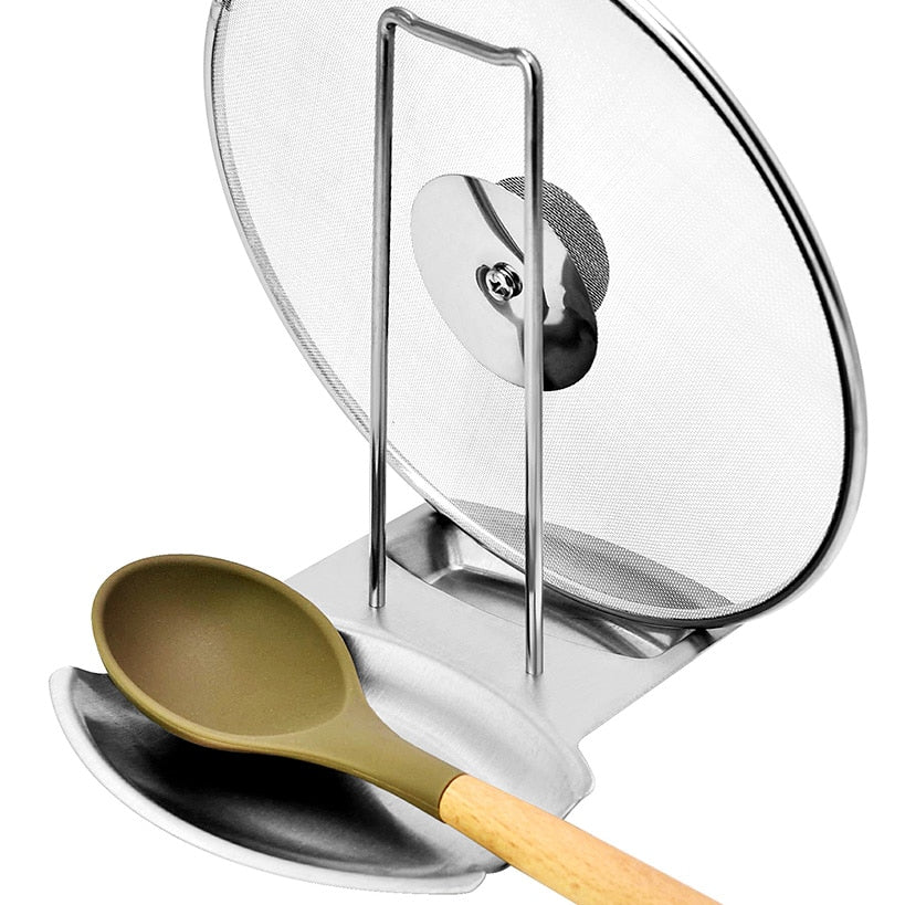 Pot Lid Holder and Spoon Rest Holder Stainless Steel
