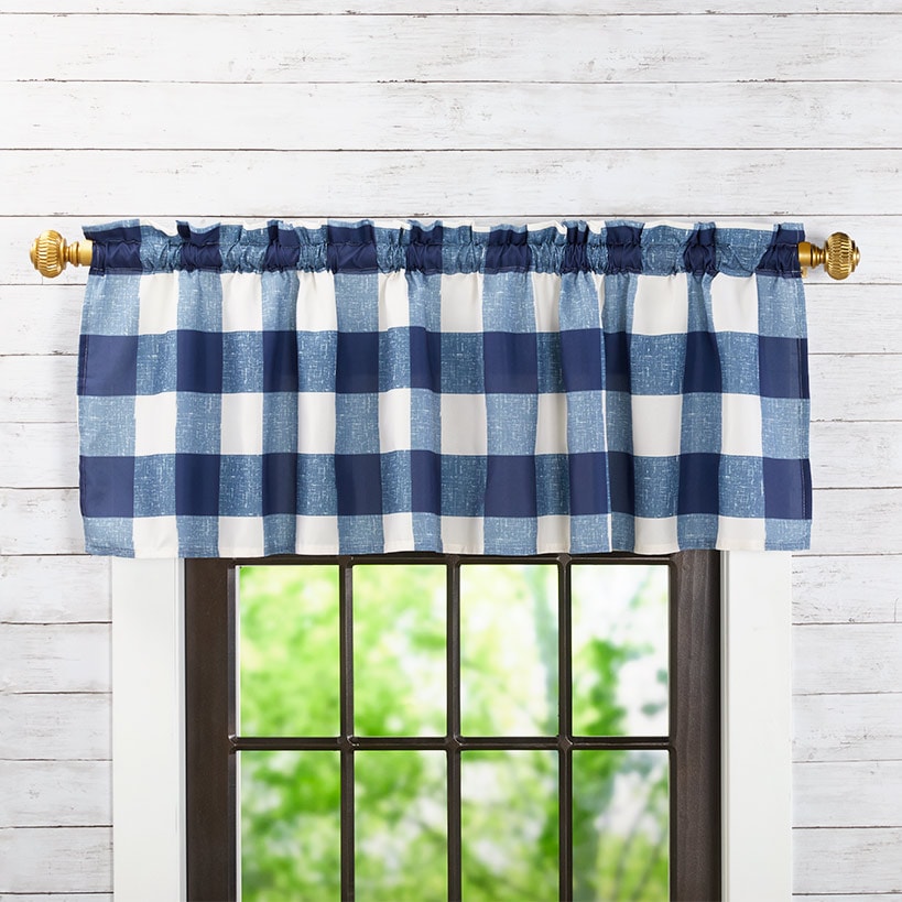 Buffalo Check Blue Valance