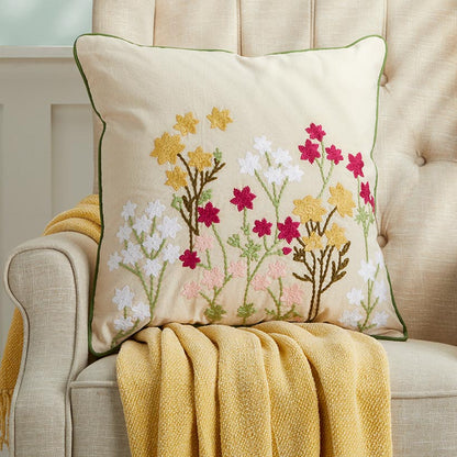 Spring Floral Accent Pillow