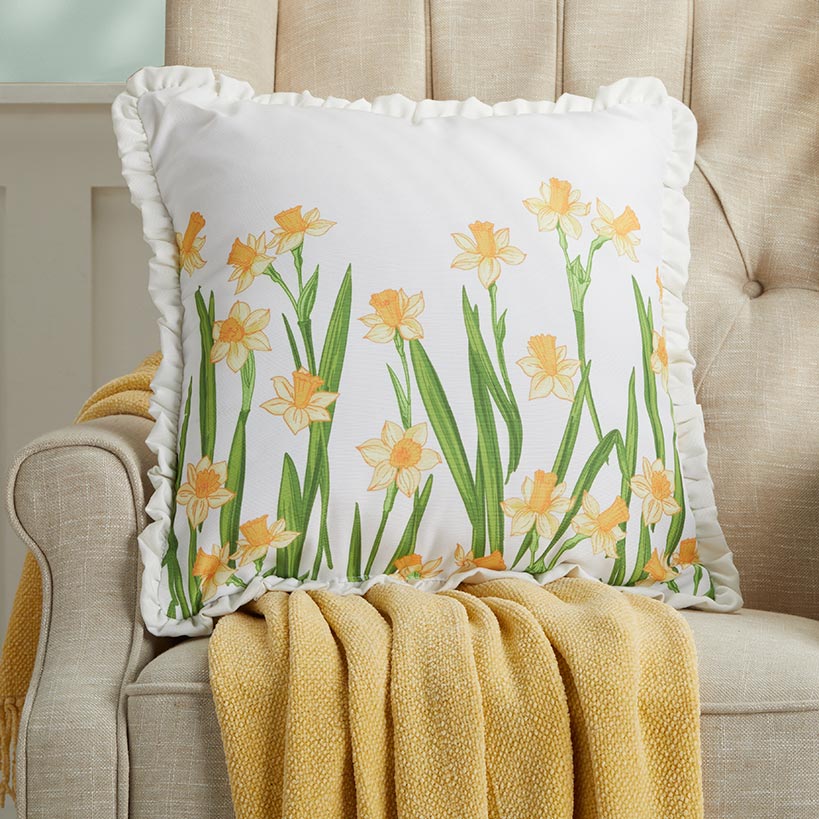 Spring Floral Accent Pillow