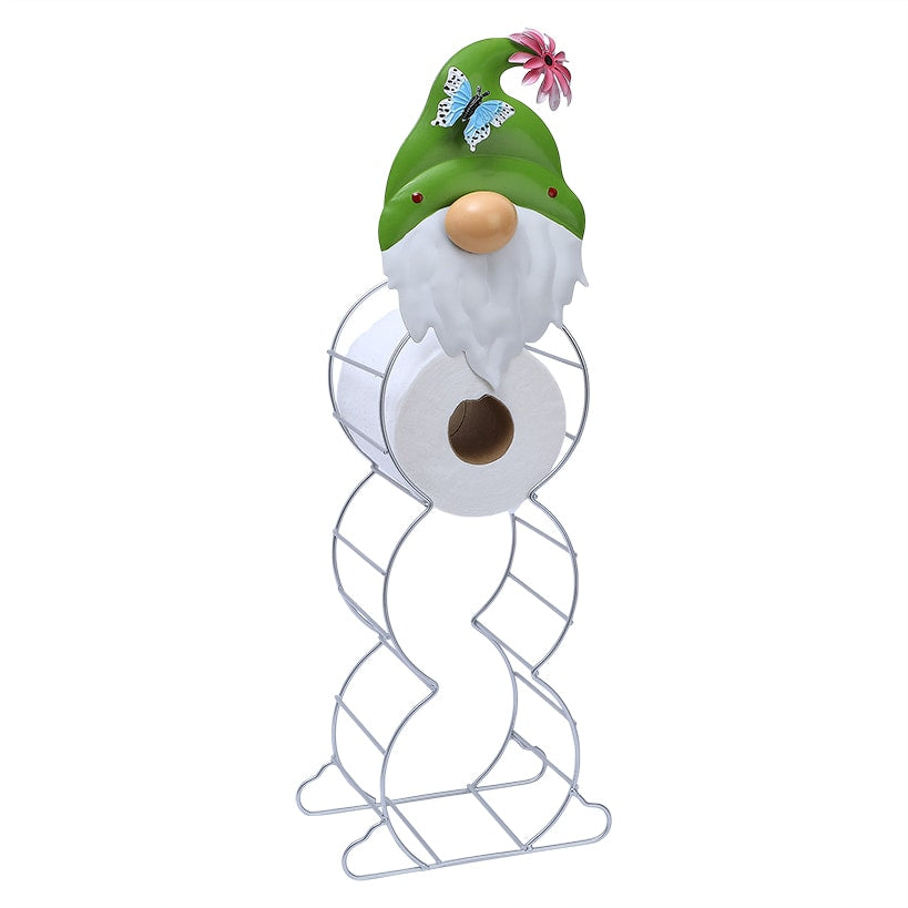 Garden Gnome Metal Toilet Paper Holder for Bathroom