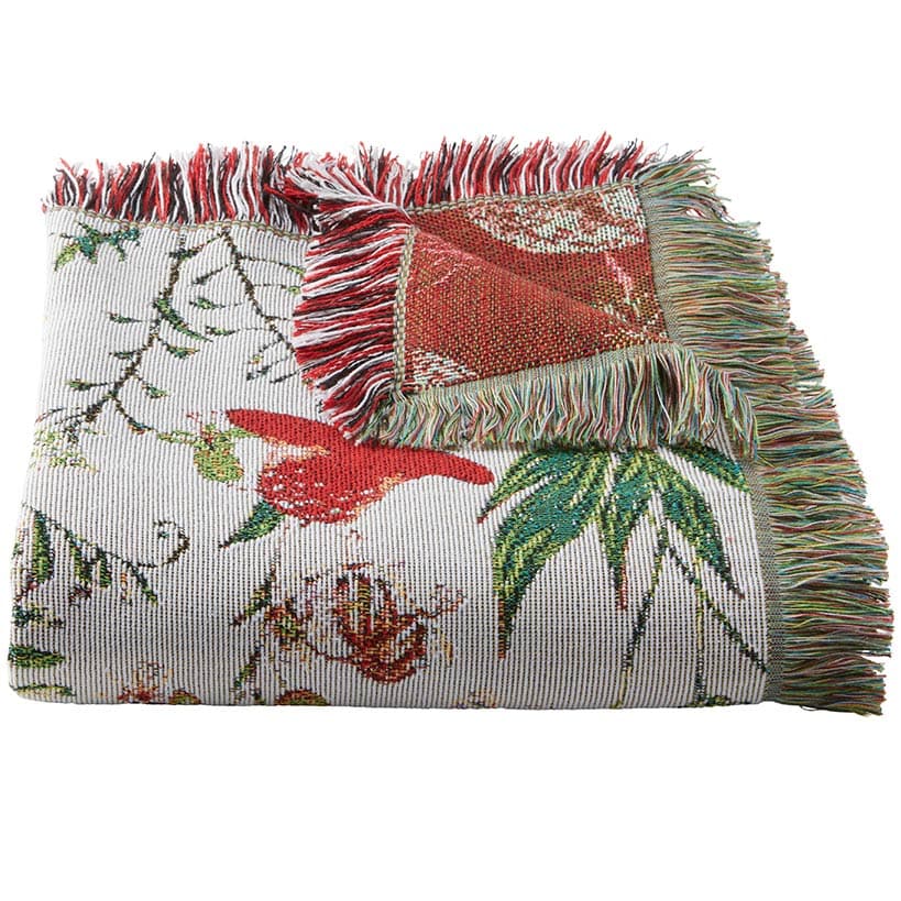 Spring Mushroom Tapestry Throw