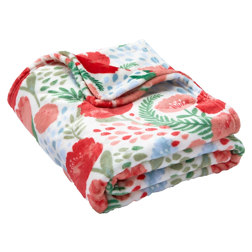 Spring Plush Printed Throws