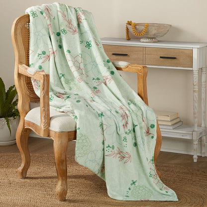 Spring Plush Printed Throws