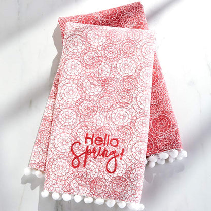 Sets of 2 Spring-Patterned Kitchen Towels