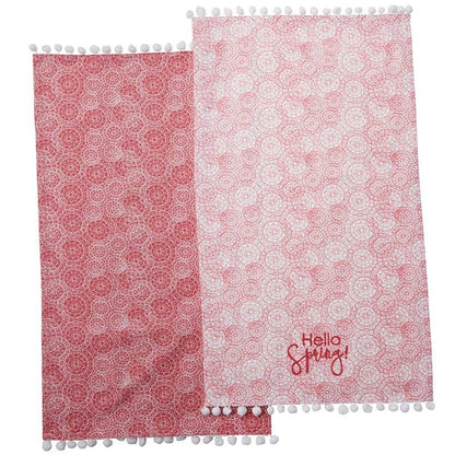 Sets of 2 Spring-Patterned Kitchen Towels
