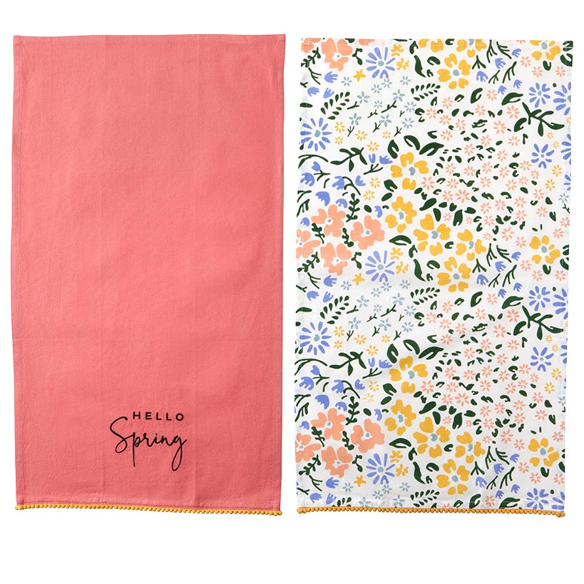 Spring Tropical Set of 2 Kitchen Towels