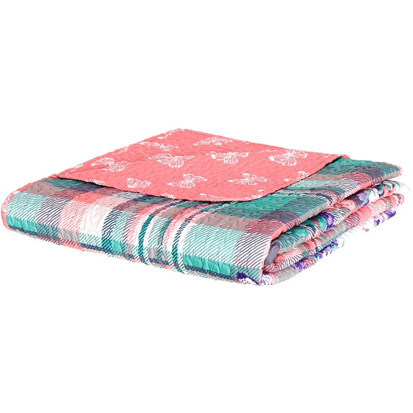 Spring Truck Reversible Full/Queen or King Quilt, Decorative Pillow