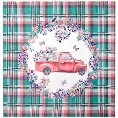 Spring Truck Shower Curtain, Hand Towels, Valance