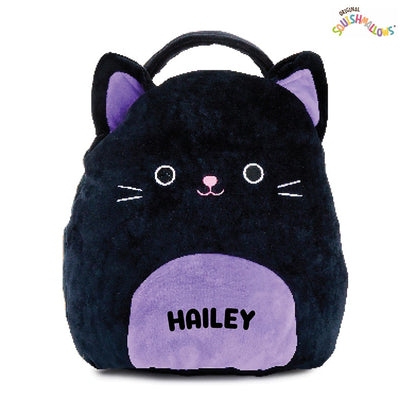 Personalized Halloween Squishmellow Autumn Black Cat Treat Bag