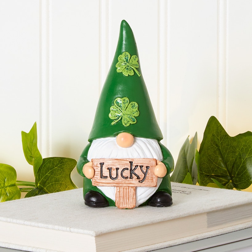 St. Patrick's Day Gnome, Wall Sign, or Shamrock Glass Lighted Ball#select-item_lucky-gnome