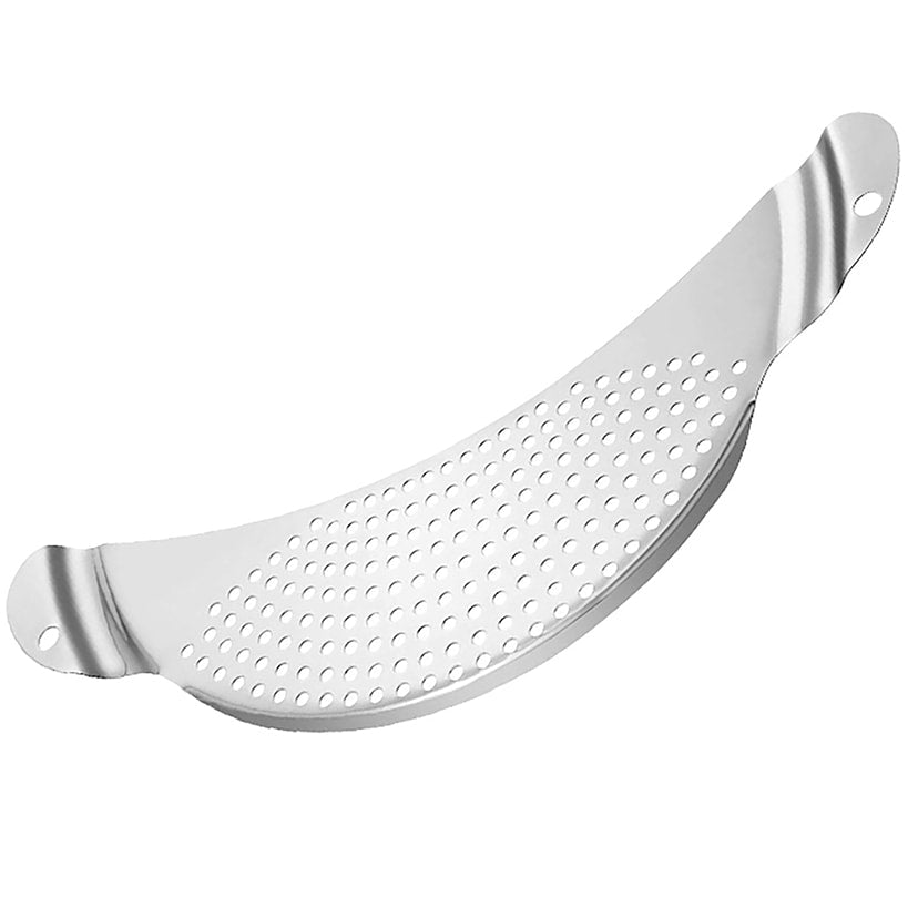 Stainless Steel Pot Strainer with Recessed Handle Grips