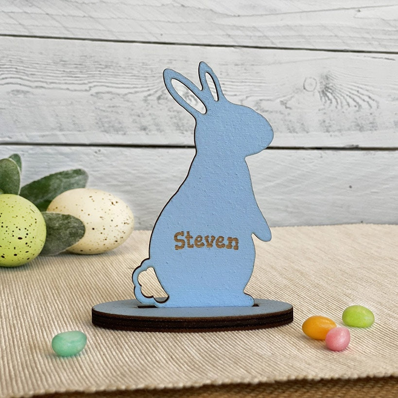 Personalized Standing Bunny Wood Gifts#select-color_blue