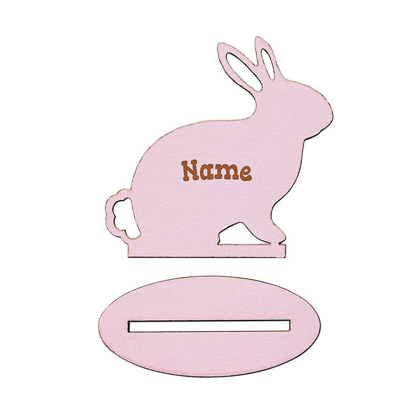Personalized Standing Bunny Wood Gifts#select-color_pink