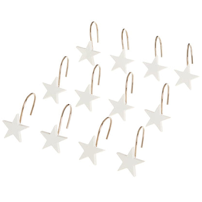 USA Star Shower Curtain Hooks Set of 12