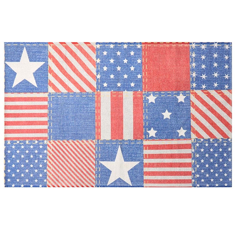 Stars and Stripes Washable Accent Rug, Runner Rug, Area Rug