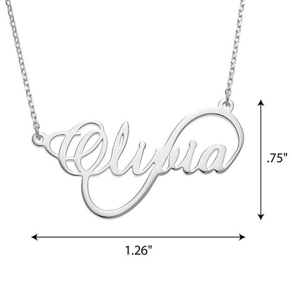 Personalized Endless Love Scripit Name Necklace