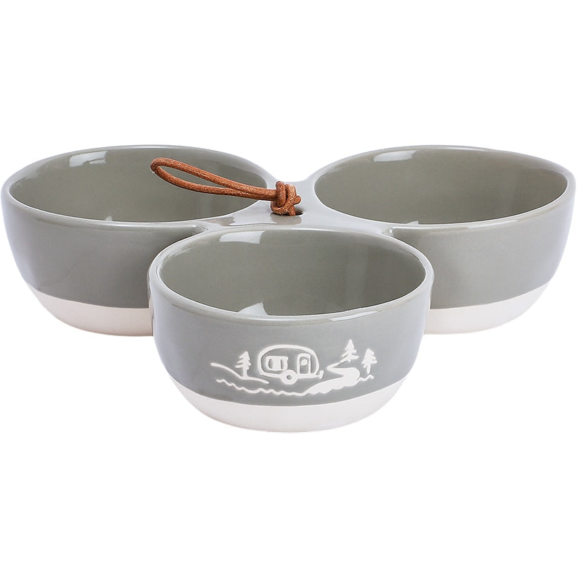 Triple Serving Bowl in Stoneware - Lake or Ocean#select-bowl_lake