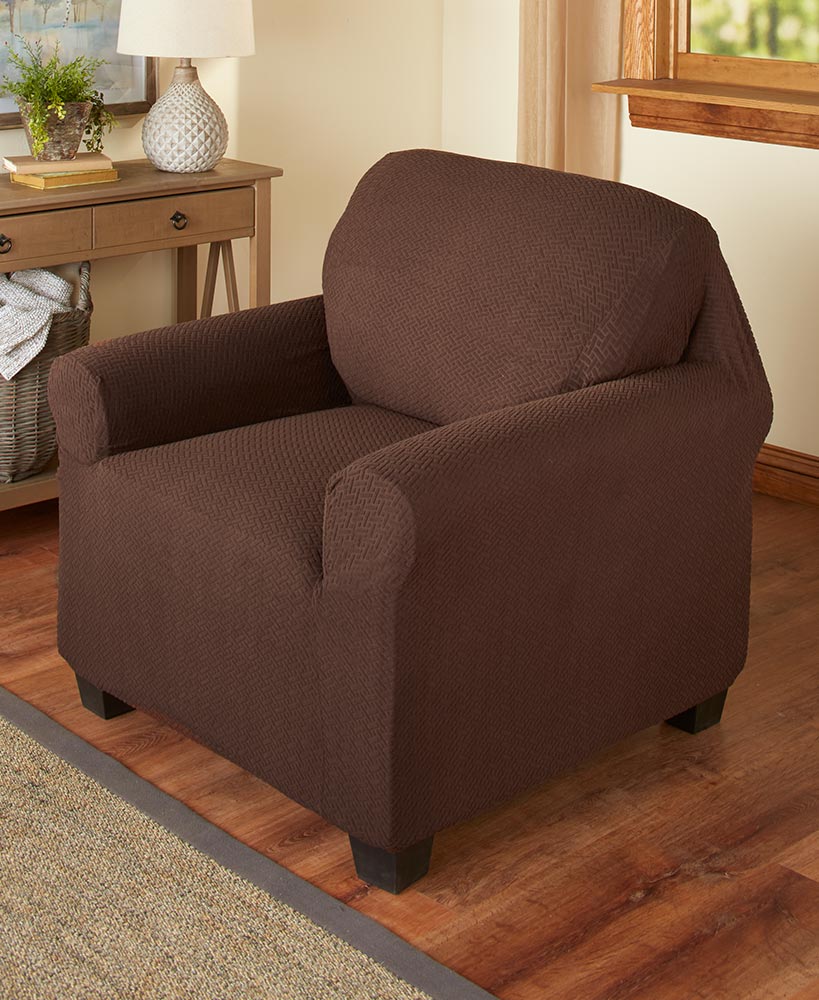 Textured Stretch Chair Slipcover