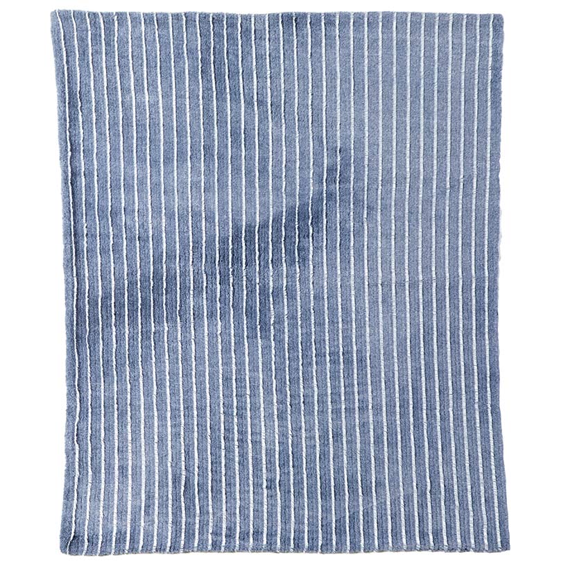 Striped Faux Fur Accent Pillow