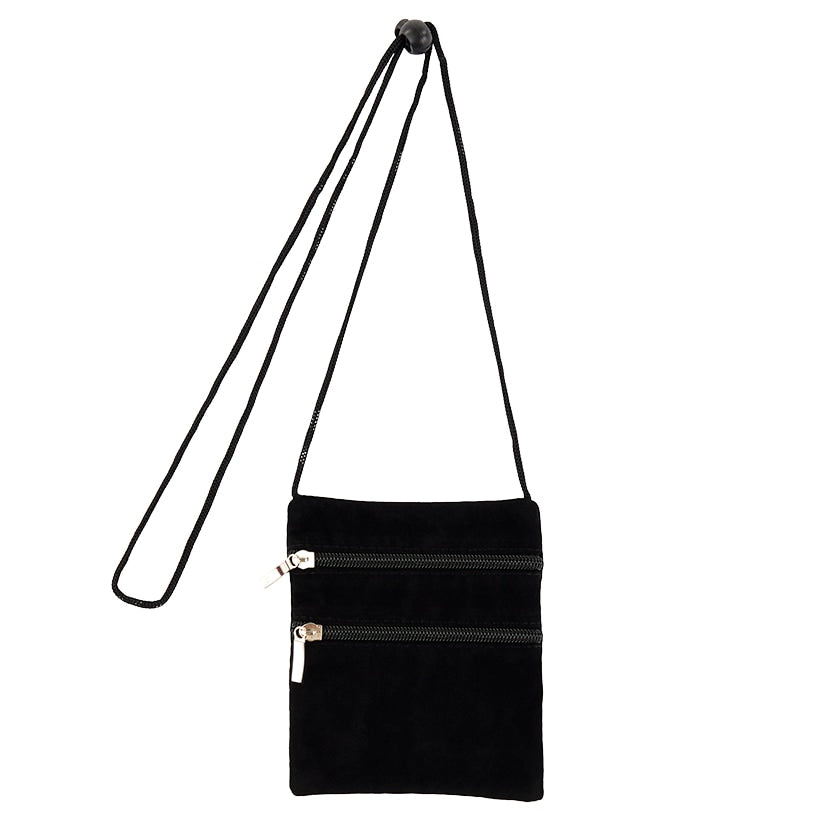 Faux Suede Crossbody Bag