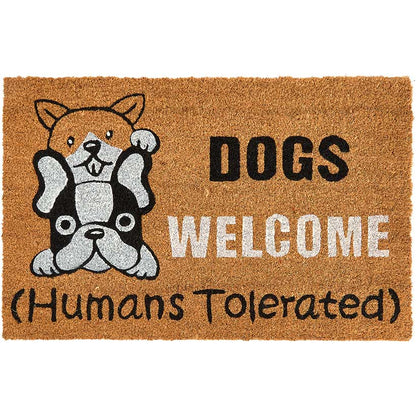 Funny Cat or Dog Coir Doormat 18" x 28"