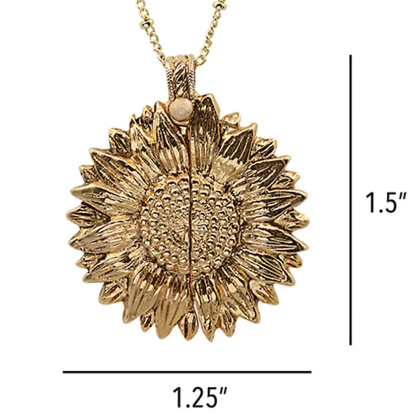 Personalized Year to Remember Sunflower Necklace
