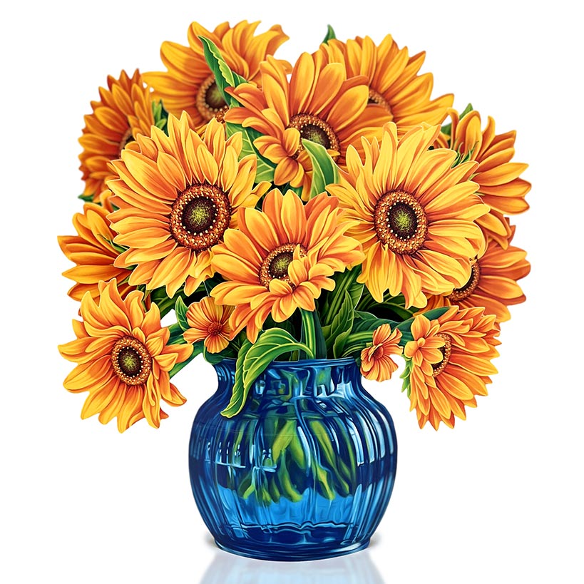 Sunflowers Pop-Up Flower Bouquet Card