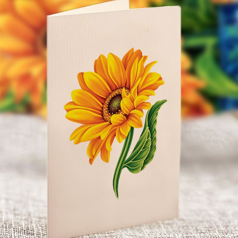 Sunflowers Pop-Up Flower Bouquet Card