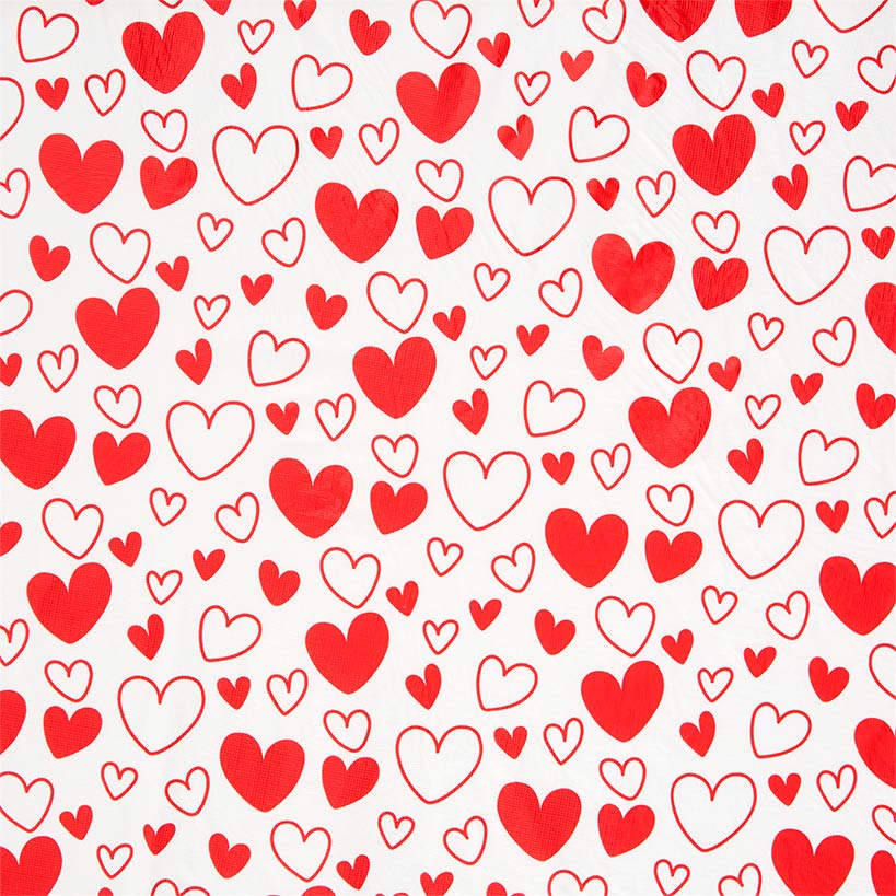 Valentine's Day Round Vinyl Easy Fit Tablecloth Fits 36" to 48" dia