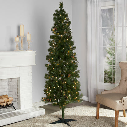 Prelit Slim Christmas Tree - 7 Ft