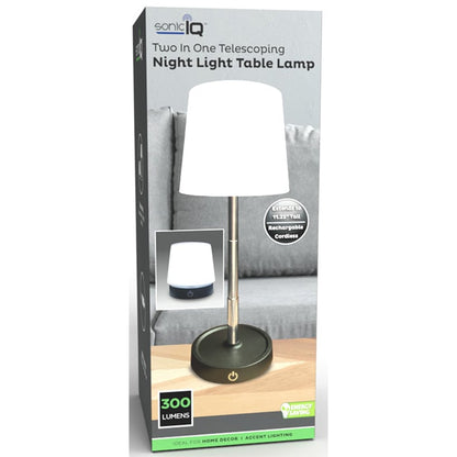 Telescoping 2-in-1 Night Light Table Lamp