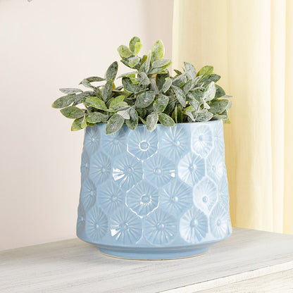 Textured Floral Planters