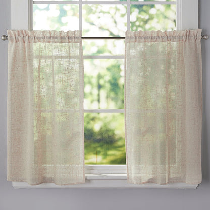 Textured Linen Blend Valance or Swag Pair