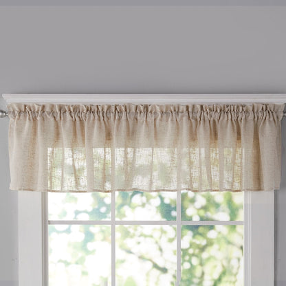Textured Linen Blend Valance or Swag Pair