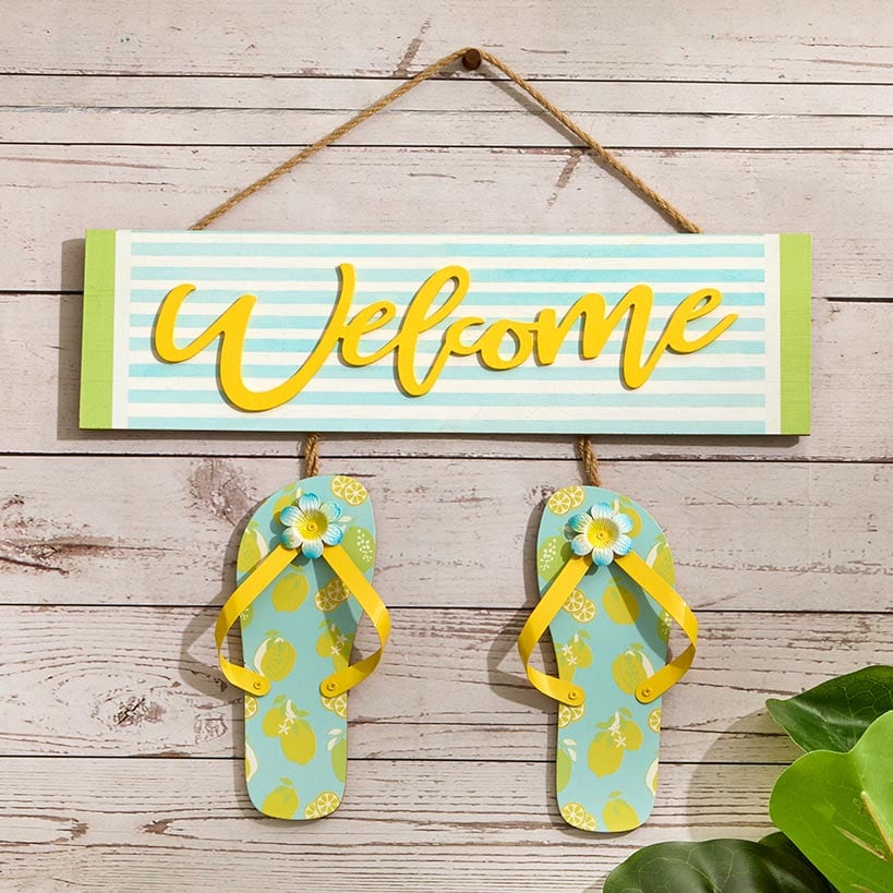 Themed Flip Flop Welcome Signs#select-sign_lemon
