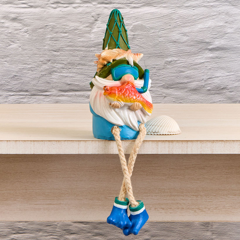 Blue Coastal Gnome Shelf Sitter#select-gnome_fish-coastal