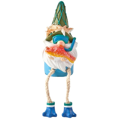 Blue Coastal Gnome Shelf Sitter