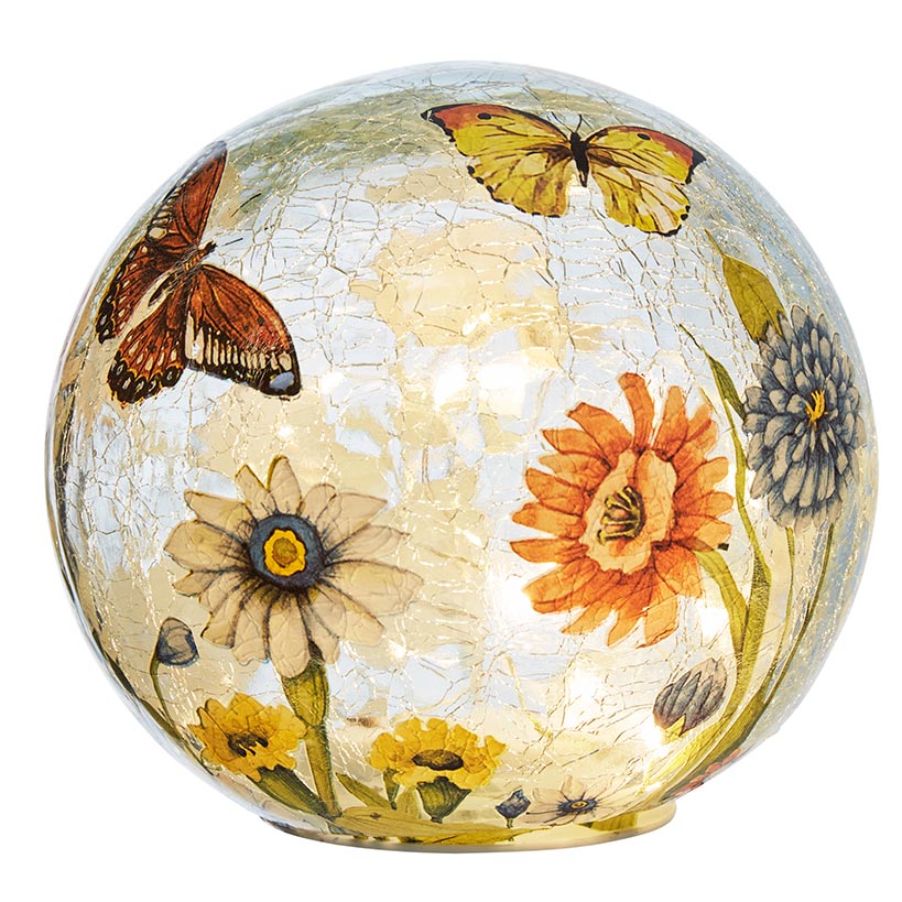 Lighted Themed Glass Globe - Butterfly or Sea Life