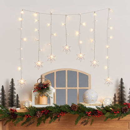Themed Multi-Use Curtain Lights - Snowflake, Star, or Starburst