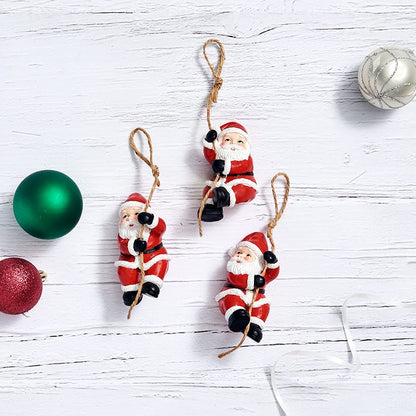 Santa Ornament Trio