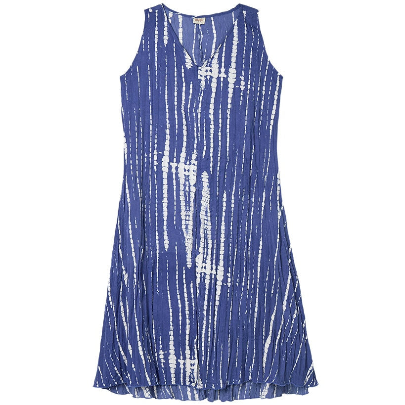 Women's Tie-Dye V-Neck Midi Dress#select-color_blue