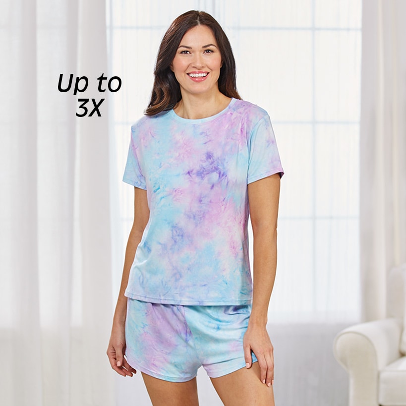 Tie-Dye Shorty Pajama Sets